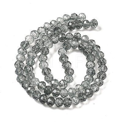 Transparent Crackle Glass Beads Strands CCG-L050-01B-06-1