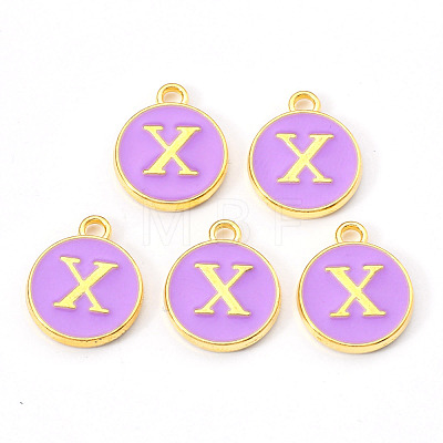 Golden Plated Alloy Enamel Charms ENAM-S118-10X-1