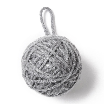 Yarn Knitted Christmas Ball Ornaments AJEW-P106-01B-1