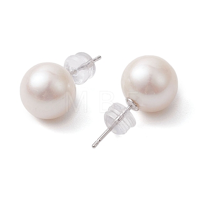 Natural Pearl Ear Studs EJEW-P286-30P-1