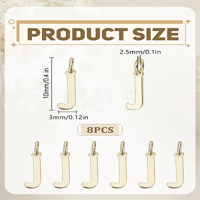 8Pcs Brass Charms KK-LP0001-85J-1