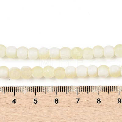 Frosted Crackle Glass Beads Strands GLAA-U001-8mm-M11-1