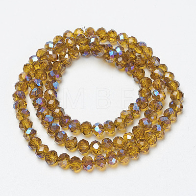 Electroplate Glass Beads Strands EGLA-A034-T4mm-I17-1