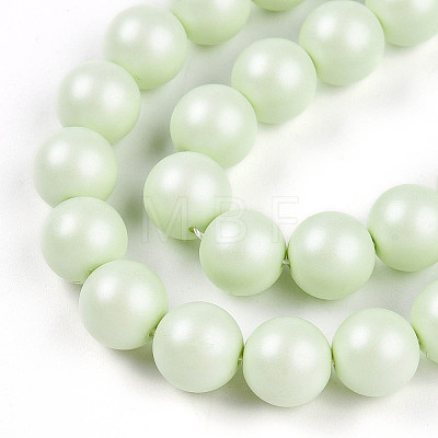 Baking Painted Pearlized Glass Pearl Bead Strands HY-N002-8mm-B02-1