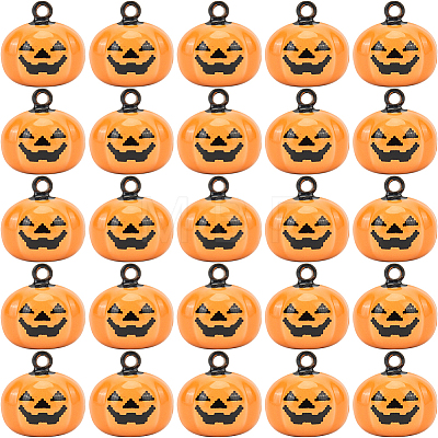 20Pcs Halloween Pumpkin Bell  KKB-GF0001-01-1