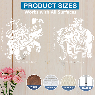 MAYJOYDIY US 1 Set PET Hollow Out Drawing Painting Stencils DIY-MA0004-70B-1