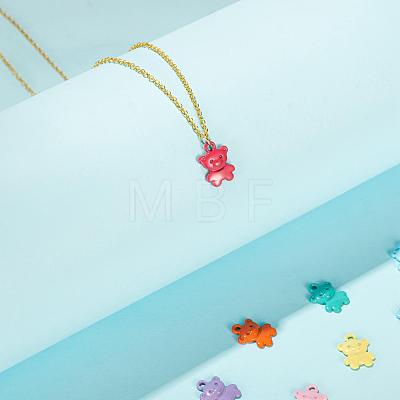 36Pcs 9 Colors Spray Painted Alloy Charms FIND-LS0001-55-1