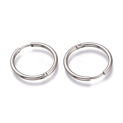 201 Stainless Steel Huggie Hoop Earrings EJEW-O095-05-24-1