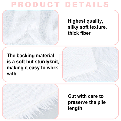 Imitation Rabbit Hair Faux Fur Polyester Fabric DIY-WH0032-91A-1