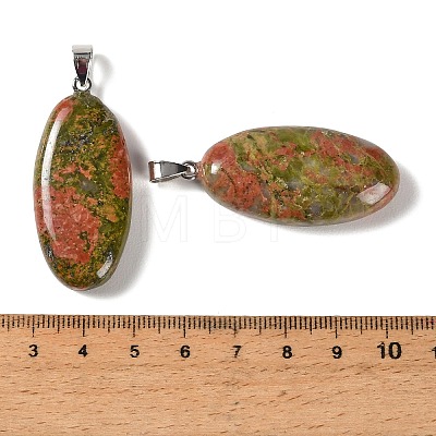 Natural Unakite Pendants GG-CBACB71-01P-01-1