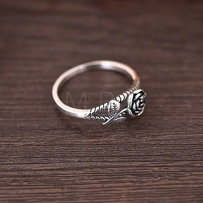 Alloy Rose Finger Rings WG6B24B-06-1