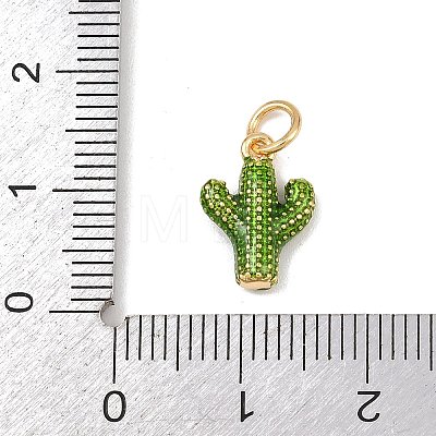 Brass Enamel Pendants KK-P339-22G-02-1