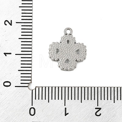 304 Stainless Steel Rhinestone Pendants STAS-E547-06A-P-1