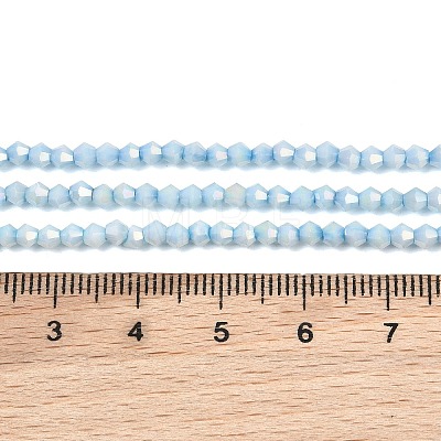 Electroplate Bicone Glass Beads Strands GL-T021-2.5x3mm-16-17-1