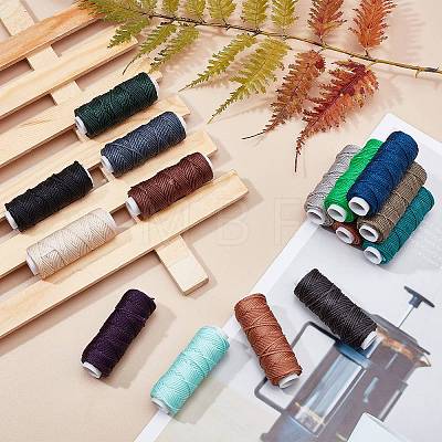 15 Rolls 15 Colors Sewing Threads YC-WH0010-02-1