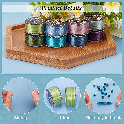 Nylon Beading Thread NWIR-WH0005-10P-1