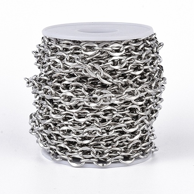 304 Stainless Steel Dapped Cable Chains CHS-D027-01P-1