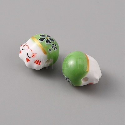 Handmade Porcelain Beads PORC-WH0016-02F-1