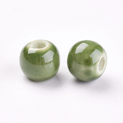 Handmade Porcelain Beads PORC-D001-8mm-11-1