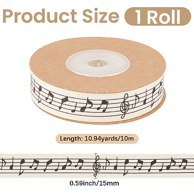 10M Printed Polycotton Ribbons SRIB-CY0001-48-1