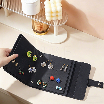 1Pc PU Leather Earring Organizer Book ABAG-CL0001-71-1