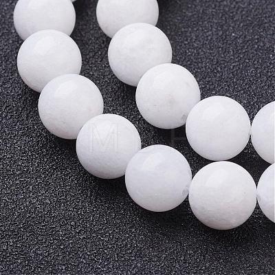 Natural White Jade Beads Strands GSR8mmC067-1