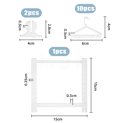 Transparent Acrylic Earring Hanging Display Stands EDIS-FH0001-05-1