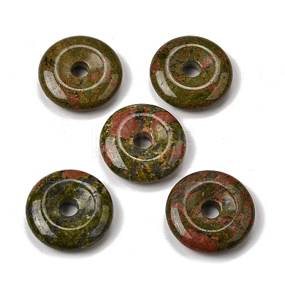 Natural Unakite Pendants G-F820-13A-08-1