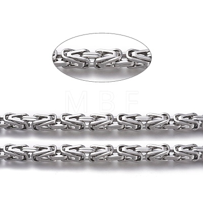 201 Stainless Steel Byzantine Chains CHS-P011-09P-B-1