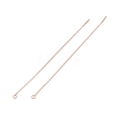Ion Plating(IP) 304 Stainless Steel Stud Earring Finding LS-STAS-E161-06RG-1