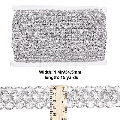Ethnic Style Embroidery Polyester Lace Trims OCOR-WH0070-20B-1