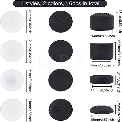 Olycraft 2Set 2 Colors Silicone Replacement Gamepad Button Keycap Set AJEW-OC0002-81B-1