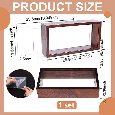 Wood Display Cases with Double Clear Acrylic Slider Lids ODIS-PH0009-25-1