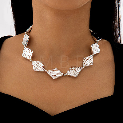 Alloy & CCB Plastic Beaded Necklaces FS-WG4655B-17-1