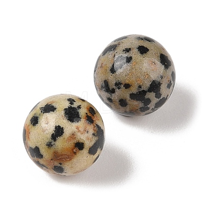 Natural Dalmatian Jasper No Hole Sphere Beads G-K353-04B-16-1