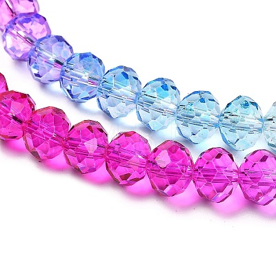 Transparent Painted Glass Beads Strands DGLA-A034-T8mm-A14-1