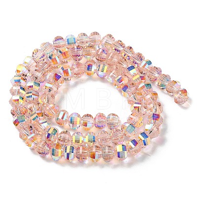 Transparent Electroplate Glass Beads Strands GLAA-Q099-C01-03-1