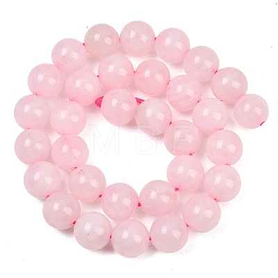 Round Natural Rose Quartz Gemstone Bead Strands G-J333-02-12mm-1