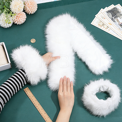 1Pc Imitation Fox Fur Collar AJEW-PH0009-24B-1