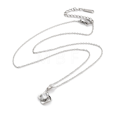 201 Stainless Steel Cable Chain Necklaces NJEW-L124-002P-1