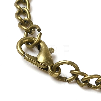 Alloy Glass Pendant Pocket Necklace WACH-S002-08AB-1