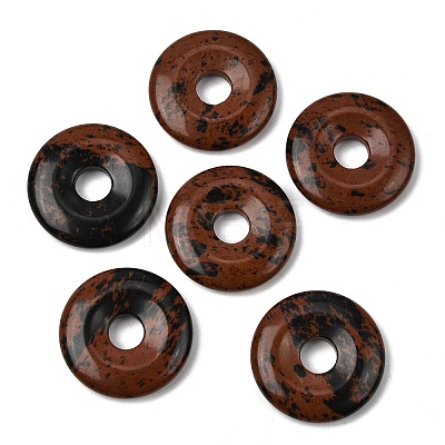Natural Mahogany Obsidian Pendants G-A320-01A-13-1