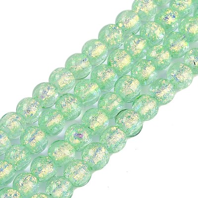 Handmade Foil Lampwork Beads Strands FOIL-K003-06A-06-1