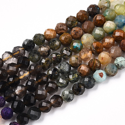 Natural Mixed Gemstone Beads Strands G-D080-A01-02-28-1