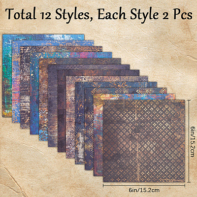 24Pcs 12 Styles Scrapbook Paper Pads DIY-WH0028-47A-1