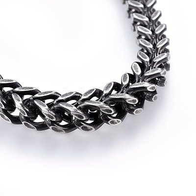 304 Stainless Steel Chain Bracelets BJEW-L631-45AS-1