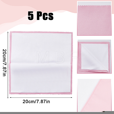 SUNNYCLUE 5 Sheets 4 Layers Silver Polishing Cloth AJEW-SC0002-32-1