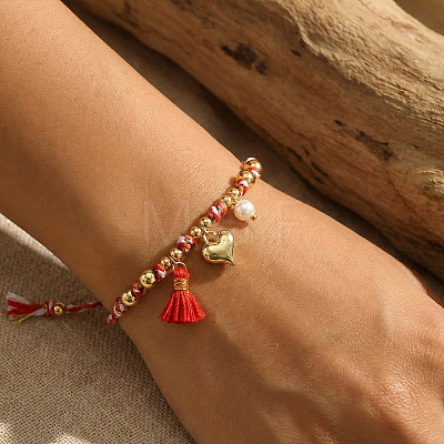Pride Month Alloy Heart Charm Bracelets YY7958-2-1