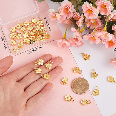 40Pcs Rack Plating Alloy Charms FIND-BBC0003-41G-1