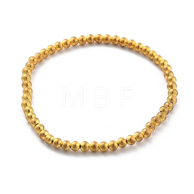 Brass Beaded Stretch Bracelets for Men Women BJEW-G736-04G-1